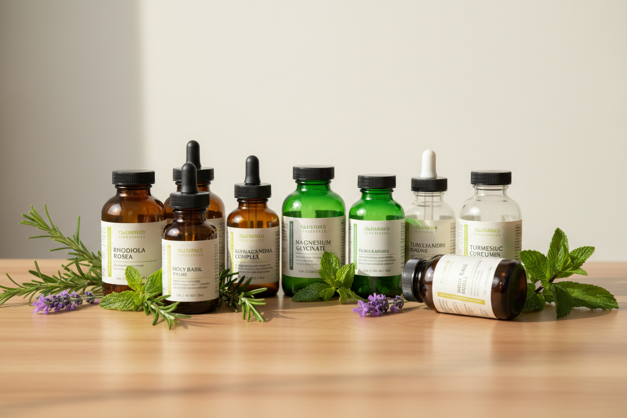 Create a product image for a slideshow using current product images of different bottles